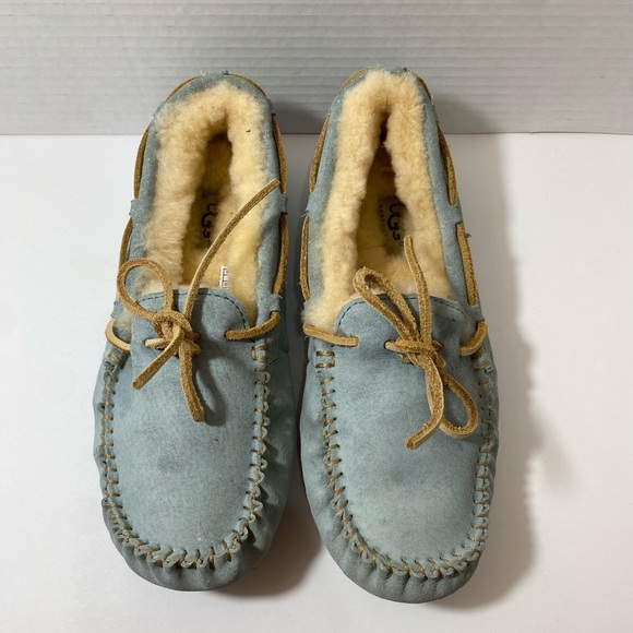 Ugg Pre-Owned Women’s Dakota Slippers Sky Blue Size 8 - Picture 5 of 13